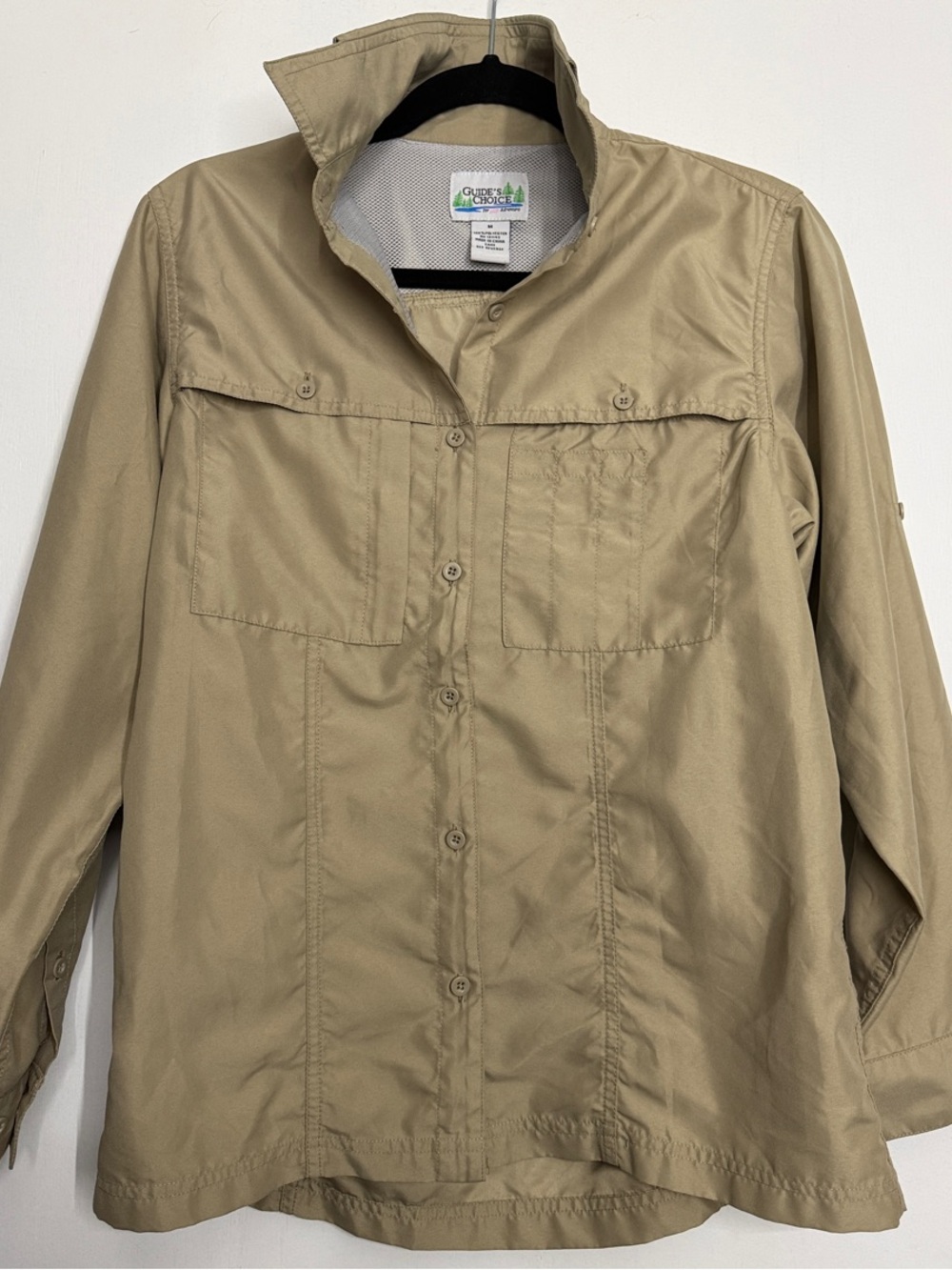 Guide’s Choice Khaki Outdoor Button-Up Venting Shirt Sz m